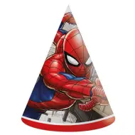 Set di 6 cappellini da festa di carta con tema Spider-Man