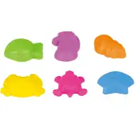 Set di 6 formine per sabbia a forma di animali marini