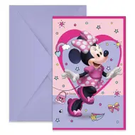 Set di 6 inviti per festa di Minnie Mouse di Disney+
