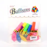 Set di 6 palloncini gonfiabili colorati con pompetta