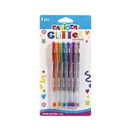 Set di 6 penne gel glitterate - Carioca