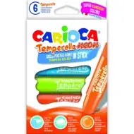 Set di 6 stick tempera neon - Carioca
