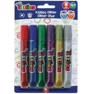 Set di 6 tubetti di colla glitterata