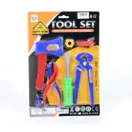 Set di 7 attrezzi in plastica con ascia e accessori