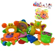 Set di 7 sonagli e dentaruoli a forma di animali