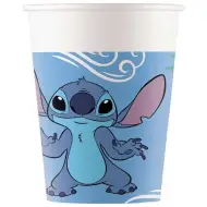 Set di 8 bicchieri di carta Disney+Stitch da 200 ml