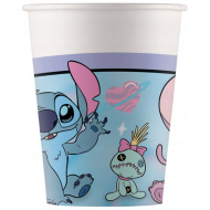 Set di 8 bicchieri di carta Disney Stitch e Angel da 200 ml