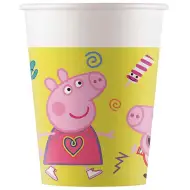 Set di 8 bicchieri di carta Peppa Pig da 200 ml