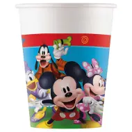 Set di 8 bicchieri di carta con motivo di Topolino 200ml