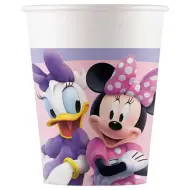Set di 8 bicchieri di carta da 200 ml con motivo Minnie e Daisy