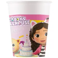 Set di 8 bicchieri di carta da 200 ml per la casa delle bambole Gabi