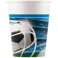 Set di 8 bicchieri di carta da calcio "Gólöröm" 200ml