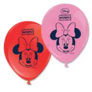 Set di 8 palloncini colorati a tema Minnie Mouse per feste