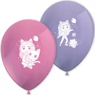 Set di 8 palloncini in lattice con motivo casa delle bambole di Gabi
