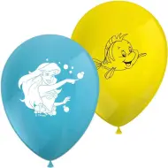 Set di 8 palloncini in lattice con motivo di Ariel la sirenetta