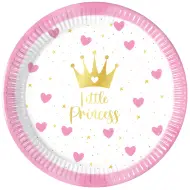Set di 8 piatti di carta Little Princess da 20 cm