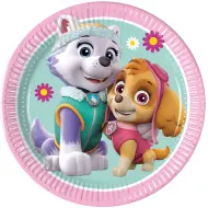 Set di 8 piatti di carta Paw Patrol Skye ed Everest per festa