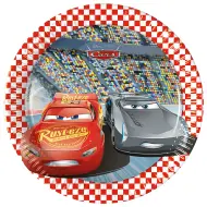 Set di 8 piatti di carta da party a tema Cars pista da corsa