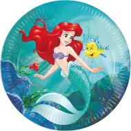 Set di 8 piatti di carta di Ariel la sirenetta da 23 cm