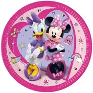 Set di 8 piatti di carta rosa con motivo di Minnie e Daisy 23 cm