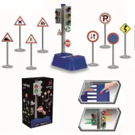 Set di 9 segnali stradali da gioco con luce