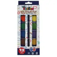 Set di acquerelli da 12 colori con pennello