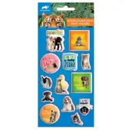 Set di adesivi 3D Animal Planet su foglio da 10x22 cm