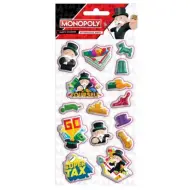 Set di adesivi 3D Monopoly su foglio da 10x22 cm