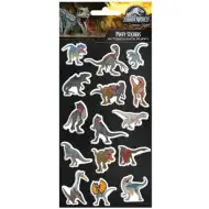 Set di adesivi 3D gonfiabili di dinosauri di Jurassic World su foglio da 10x22 cm