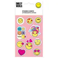 Set di adesivi Smiley su foglio 8x12 cm, 5 pezzi