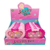 Set di anelli in scatola a forma di cuore da 8 pezzi in diverse varianti