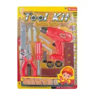 Set di attrezzi con avvitatore e accessori