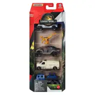 Set di automodelli Matchbox Jurassic World Rapid Getaway Unit da 5 pezzi - Mattel