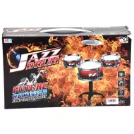 Set di batteria Future Rockstar bordeaux con supporto, 4 pezzi