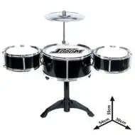Set di batteria giocattolo Jazz Drum a 4 pezzi con supporto