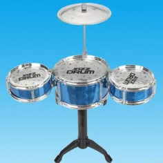 Set di batteria giocattolo Jazz Drum a 4 pezzi con supporto immagine 2