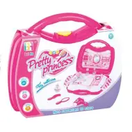 Set di bellezza Pretty Princess rosa in valigetta portatile con accessori