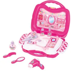 Set di bellezza Pretty Princess rosa in valigetta portatile con accessori immagine 2