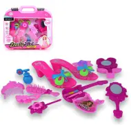 Set di bellezza con scarpe, trucco e accessori per parrucchiere in borsa