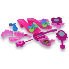 Set di bellezza con scarpe, trucco e accessori per parrucchiere in borsa immagine 5