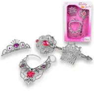 Set di bellezza da principessa con tiara, collana e bacchetta magica