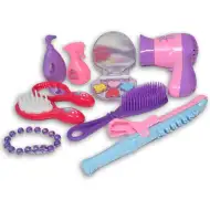 Set di bellezza rosa da 9 pezzi con gioco di conchiglie, trucco, pettine e accessori