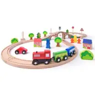 Set di binari ferroviari a forma di 8 con accessori - Woodyland