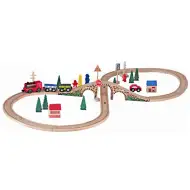 Set di binari ferroviari a forma di 8 in legno