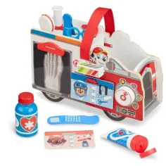 Set di camion dei pompieri di Marshall della Paw Patrol in legno con accessori - Melissa & Doug immagine 3