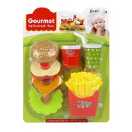 Set di cibo gourmet con hamburger