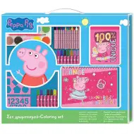 Set di colorazione di Peppa Pig con adesivi 54x47cm