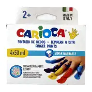 Set di colori a dita in diverse tonalità 4x50ml - Carioca