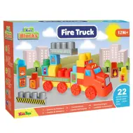 Set di costruzioni camion dei pompieri 22 pezzi