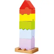 Set di costruzioni per grattacieli colorati da 7 pezzi